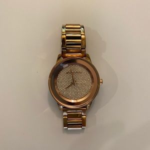Rose Gold Stainless Steel MK Watch